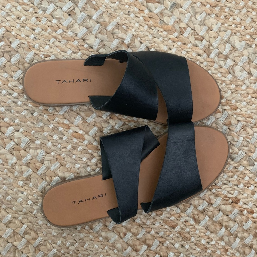 Tahari black sandals